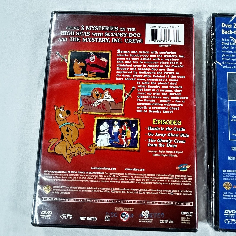 Warner Bros Scooby-Doo Pirates, Ghoul School, Legend Of The Vampire SEALED DVD - Picture 5 of 6